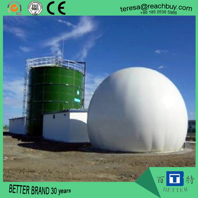 Biogas plant biogas digester membrane gas support anaerobic fermentation tank double