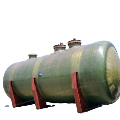 Safety Duarble FRP Portable Horizontal Storage Tank For Acid Water Oil Gasoline Alkali